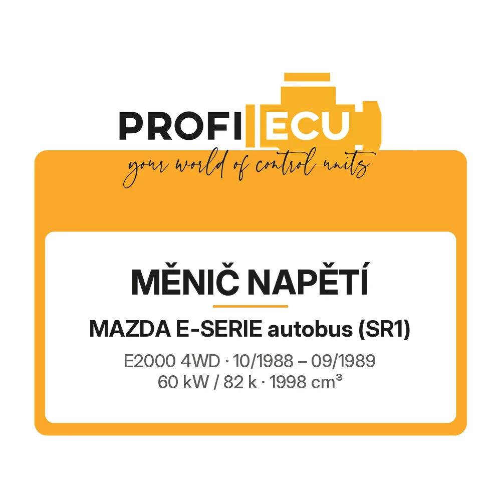 Etiketa ProfiECU: Měnič napětí pro Mazda E-SERIE autobus E2000 4WD 60 kW