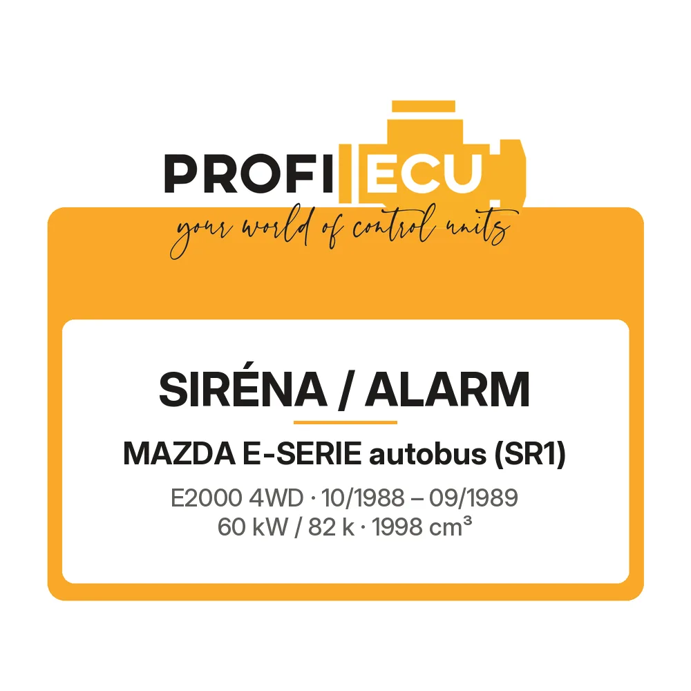Etiketa ProfiECU: Siréna / Alarm pro Mazda E-SERIE autobus E2000 4WD 60 kW