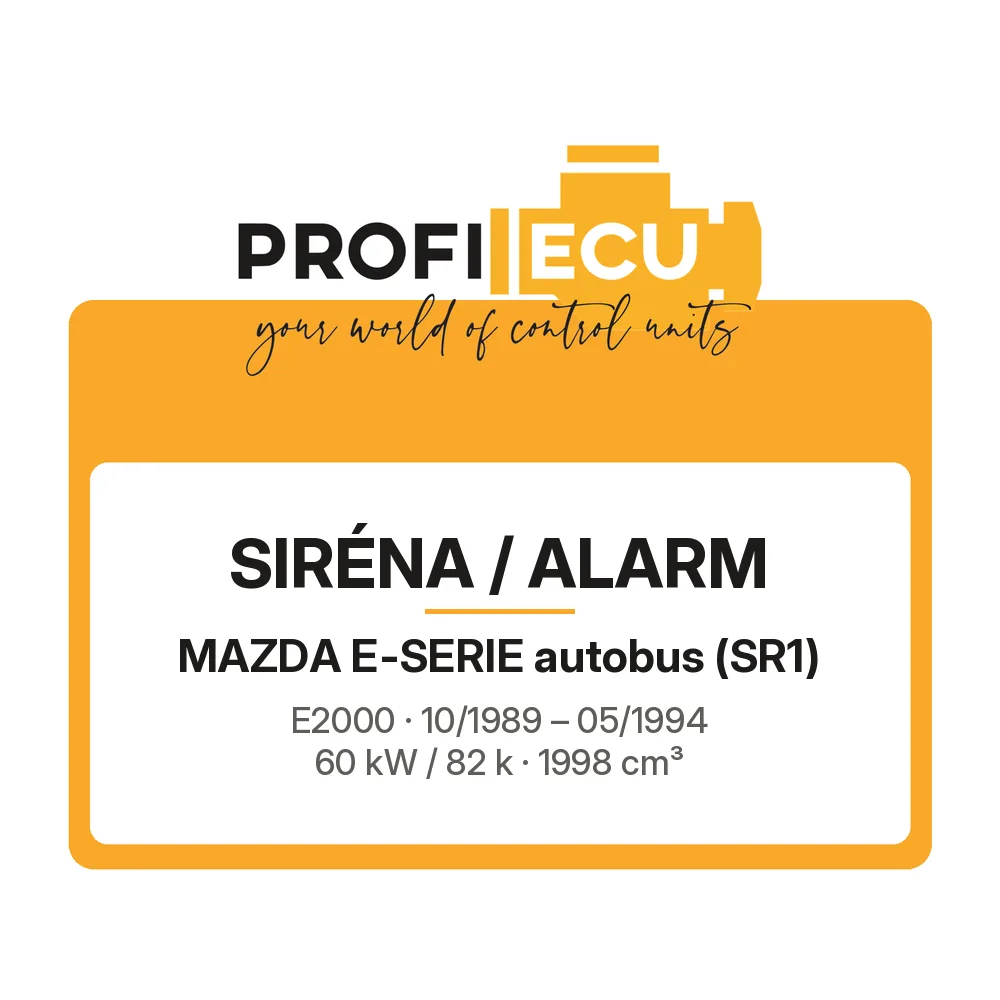 Etiketa ProfiECU: Siréna / Alarm pro Mazda E-SERIE autobus E2000 60 kW