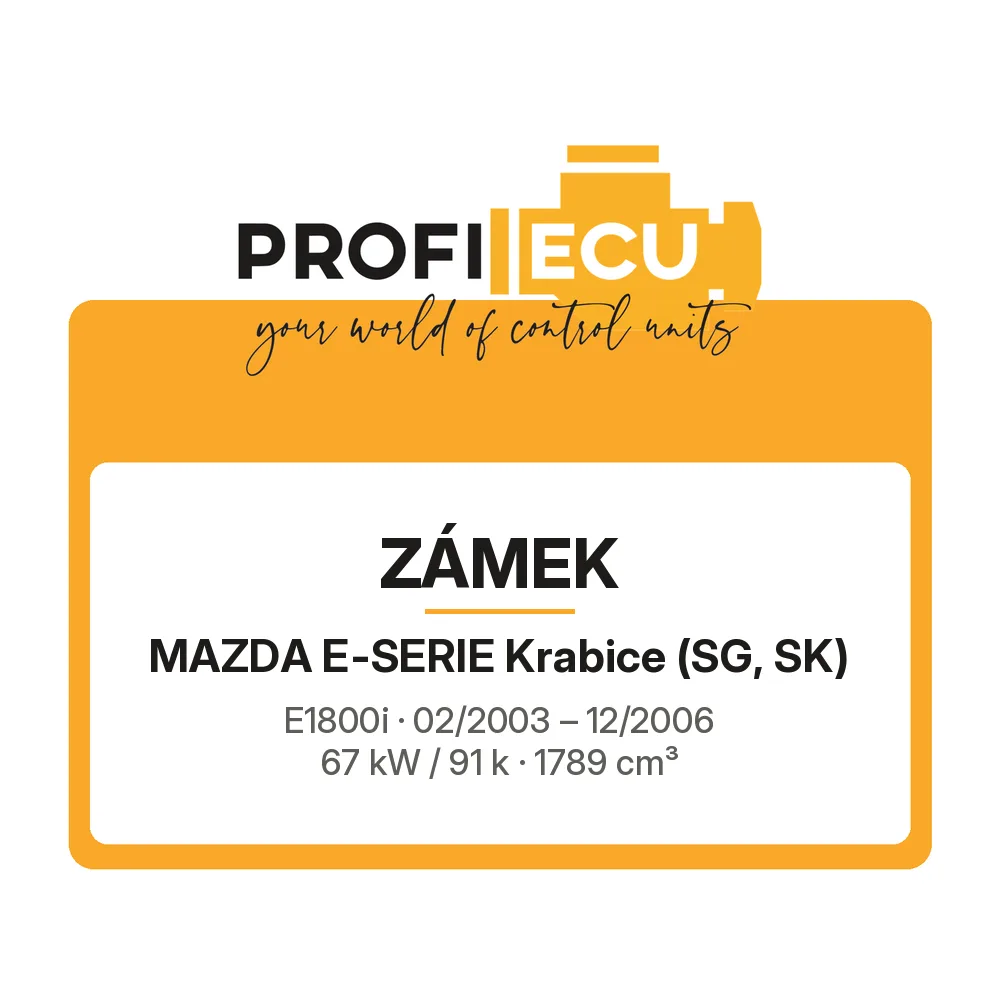 Etiketa ProfiECU: Zámek pro Mazda E-SERIE Krabice E1800i 67 kW