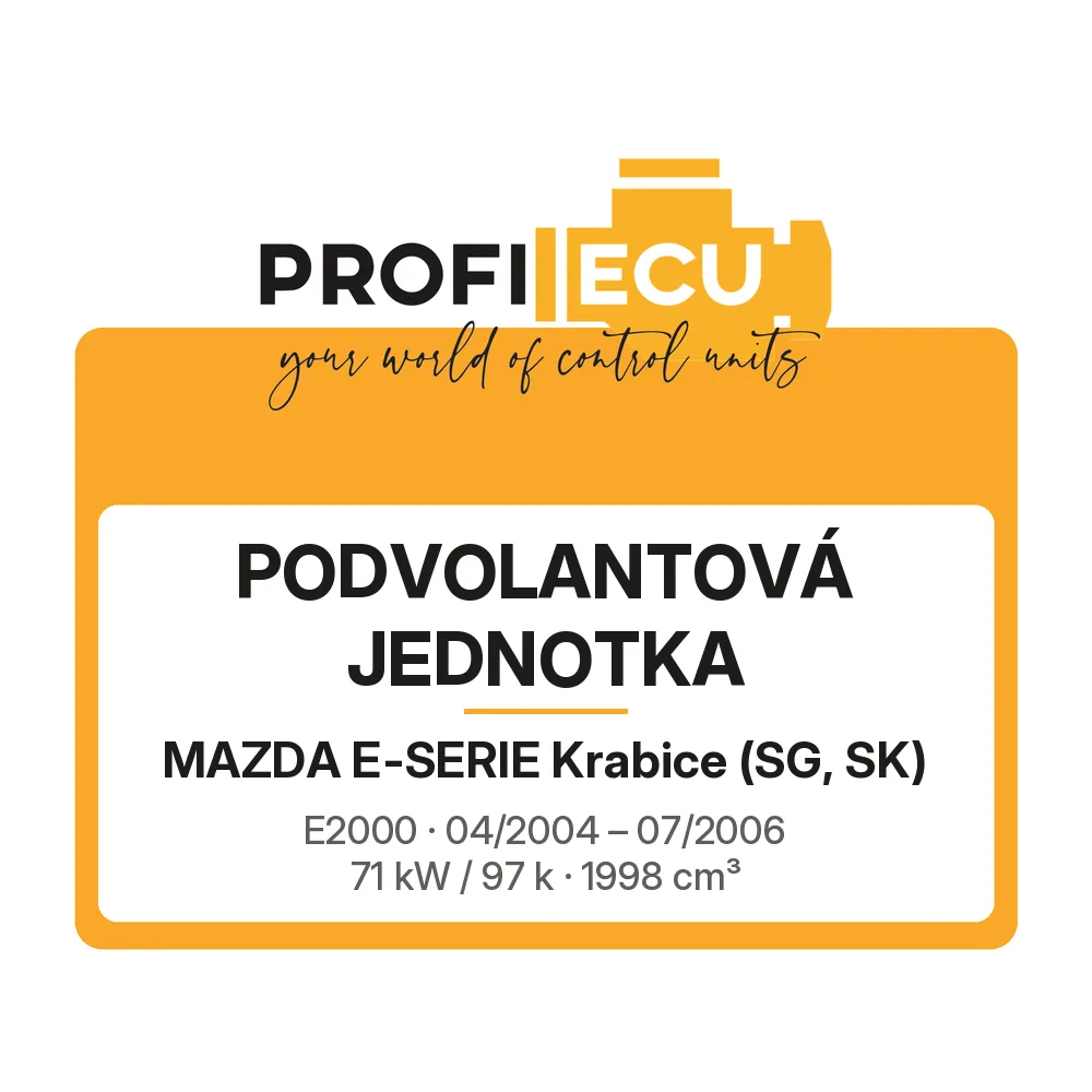 Etiketa ProfiECU: Podvolantová jednotka pro Mazda E-SERIE Krabice E2000 71 kW