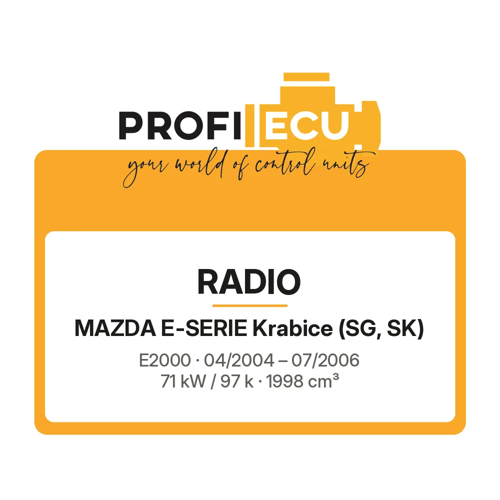Etiketa ProfiECU: Radio pro Mazda E-SERIE Krabice E2000 71 kW