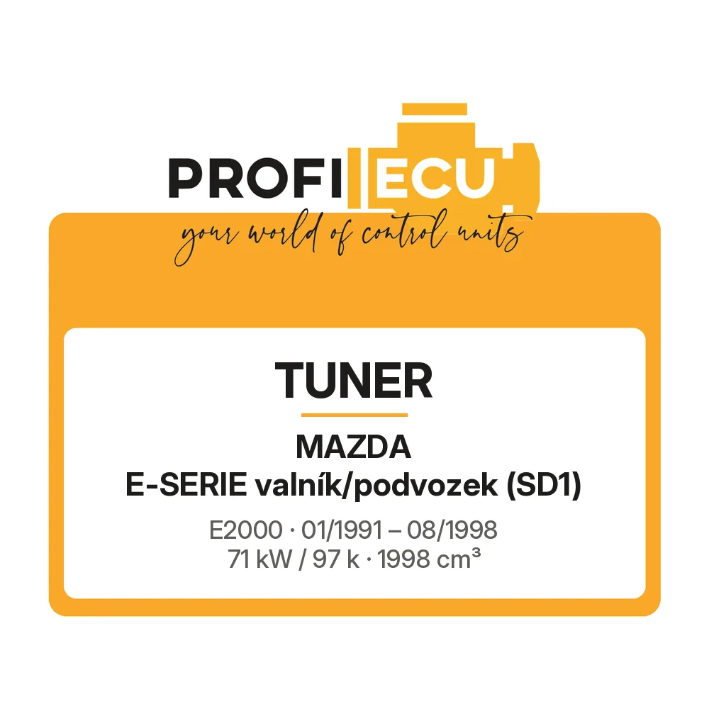Etiketa ProfiECU: Tuner pro Mazda E-SERIE valník/podvozek E2000 71 kW