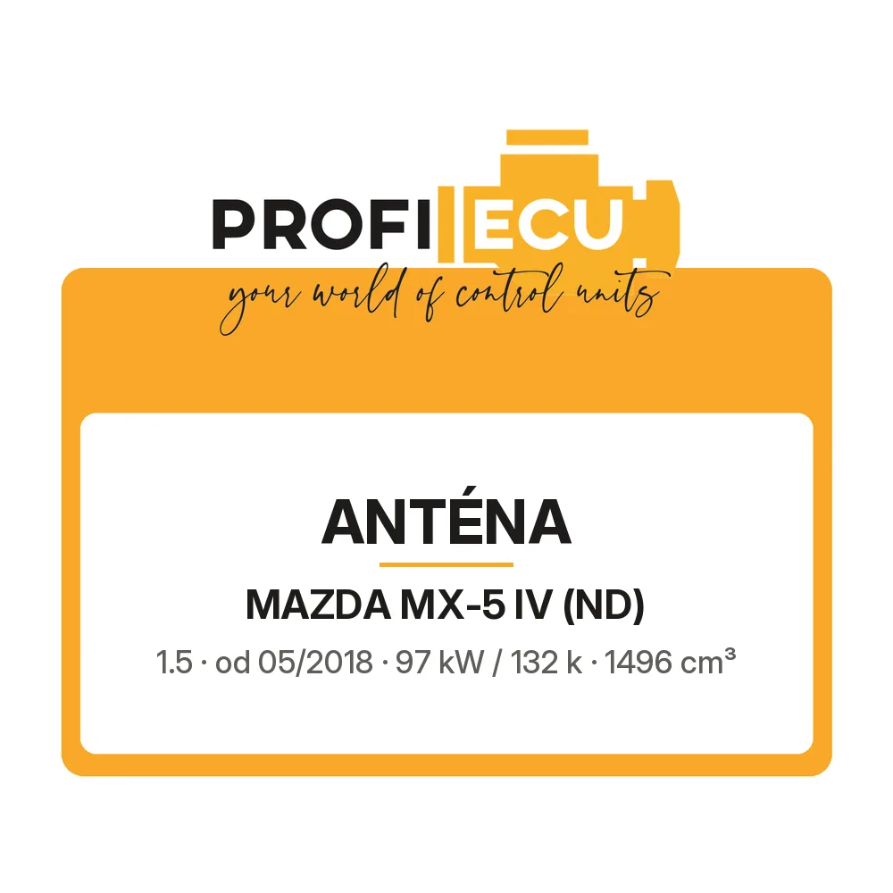 Etiketa ProfiECU: Anténa pro Mazda MX-5 IV 1.5 97 kW