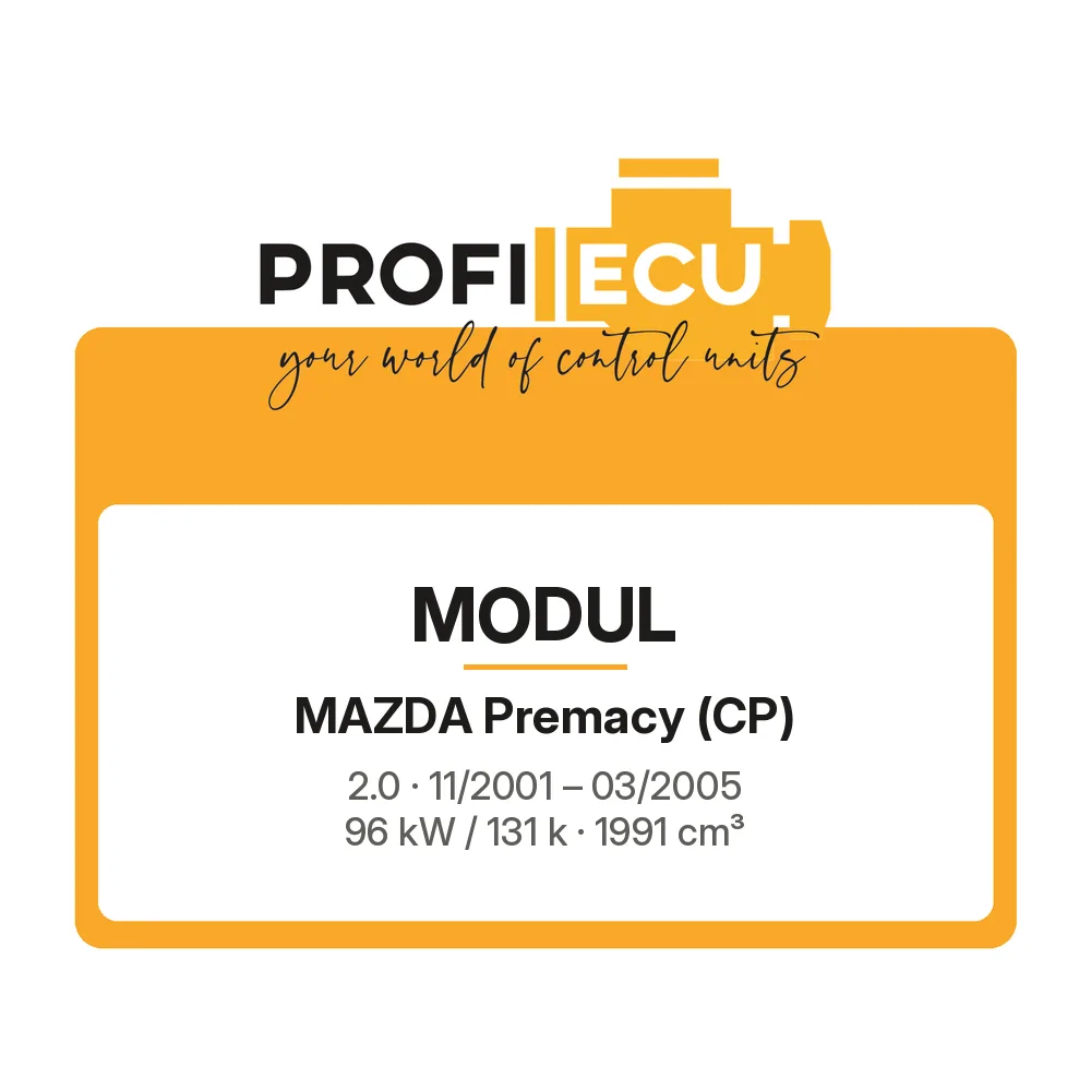 Etiketa ProfiECU: Modul pro Mazda Premacy 2.0 96 kW