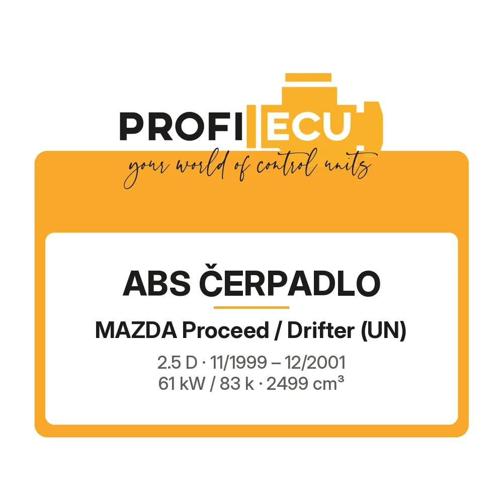 Etiketa ProfiECU: ABS čerpadlo pro Mazda Proceed / Drifter 2.5 D 61 kW