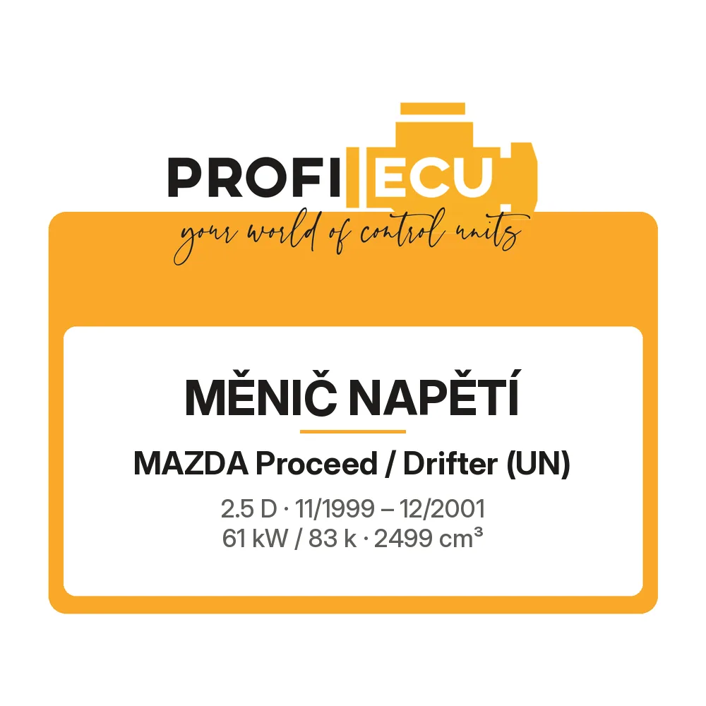 Etiketa ProfiECU: Měnič napětí pro Mazda Proceed / Drifter 2.5 D 61 kW