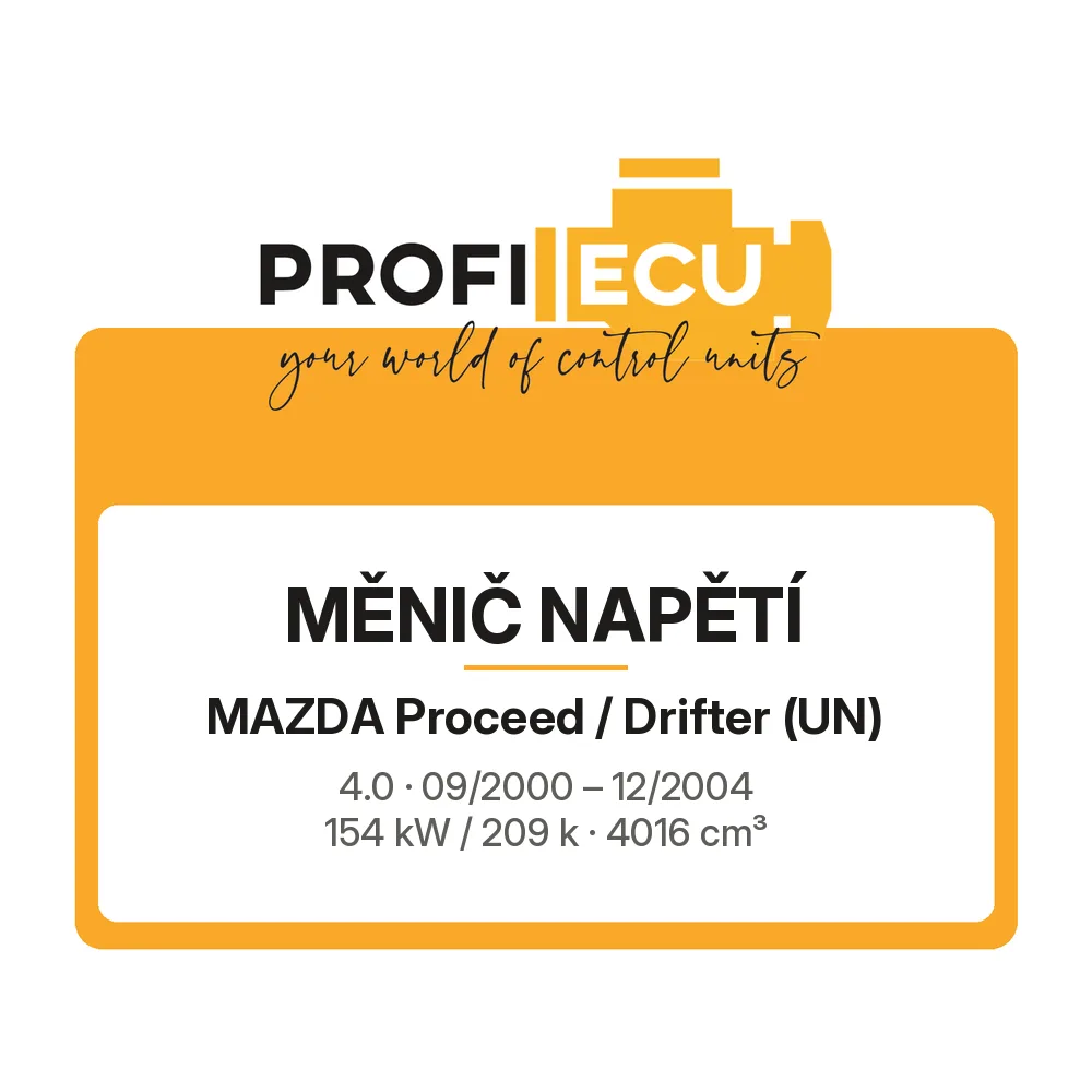 Etiketa ProfiECU: Měnič napětí pro Mazda Proceed / Drifter 4.0 154 kW