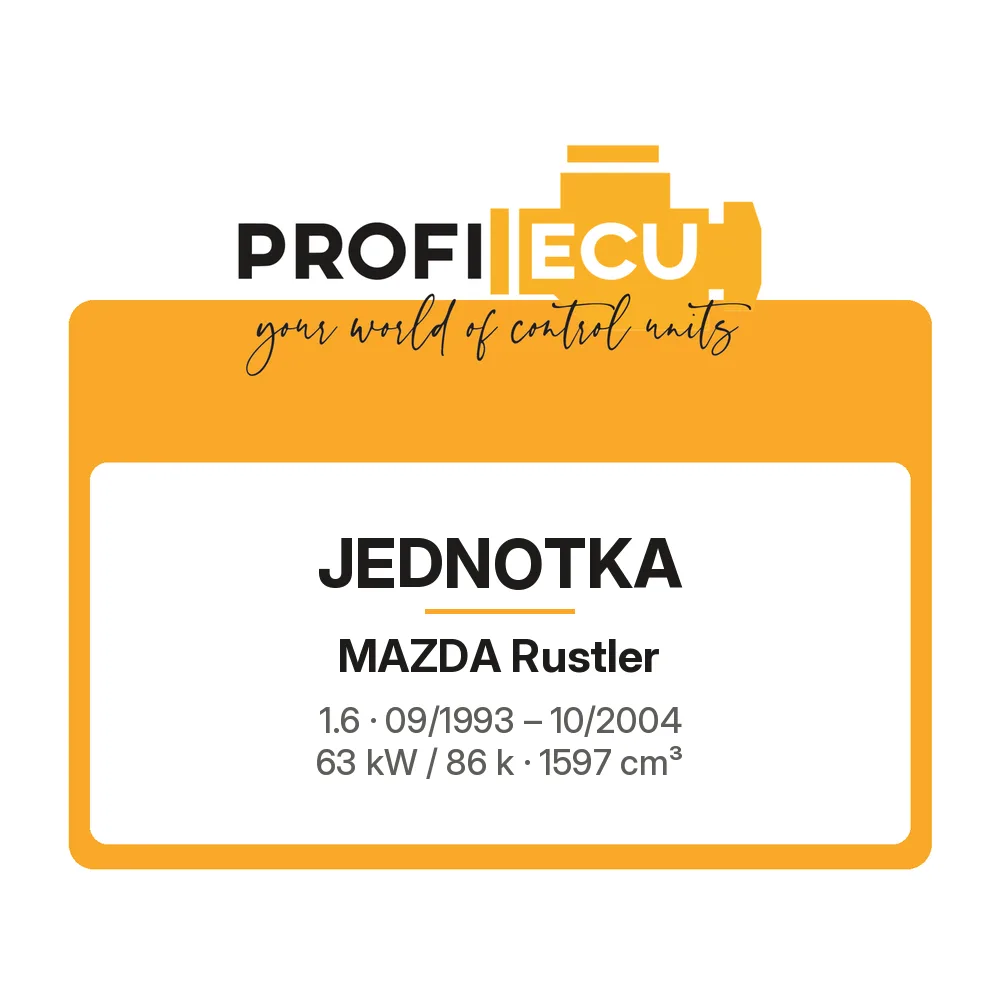 Etiketa ProfiECU: Jednotka pro Mazda Rustler 1.6 63 kW