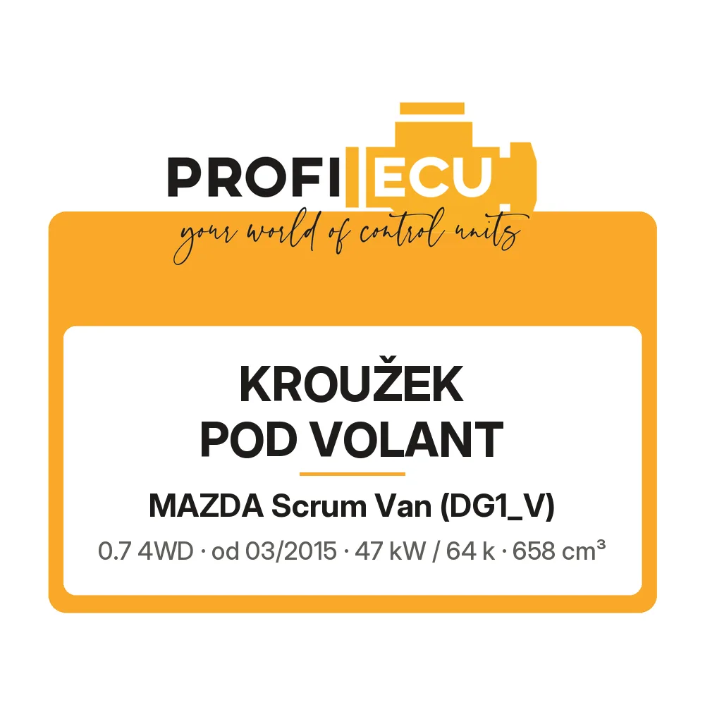 Etiketa ProfiECU: Kroužek pod volant pro Mazda Scrum Van 0.7 4WD 47 kW