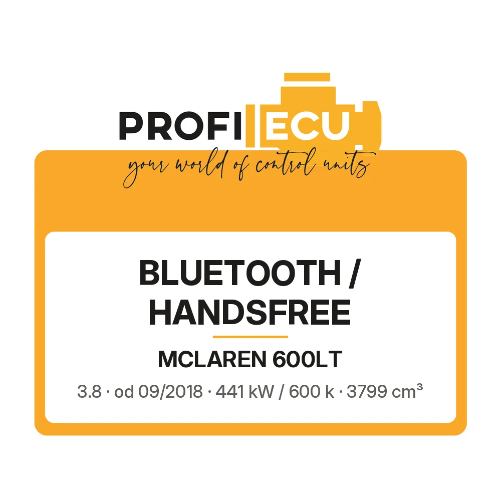 Etiketa ProfiECU: Bluetooth / Handsfree pro McLaren 600LT 3.8 441 kW