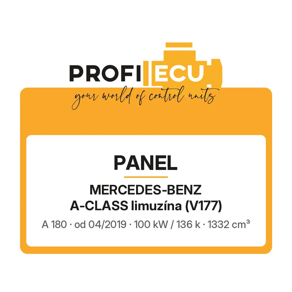 Etiketa ProfiECU: Panel pro Mercedes-Benz A-CLASS limuzína A 180 100 kW