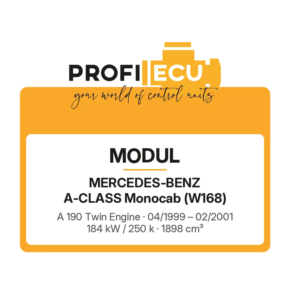 Etiketa ProfiECU: Modul pro Mercedes-Benz A-CLASS Monocab A 190 Twin Engine 184 kW