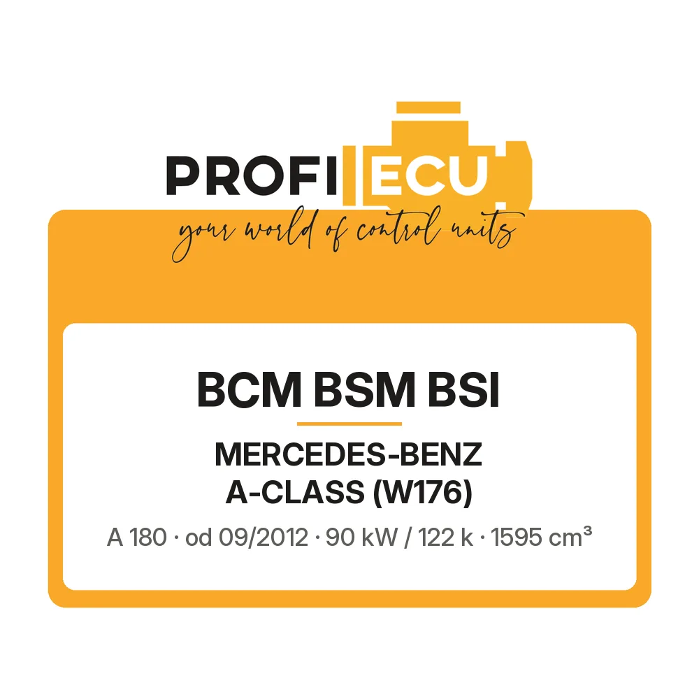 Etiketa ProfiECU: BCM BSM BSI pro Mercedes-Benz A-CLASS A 180 90 kW