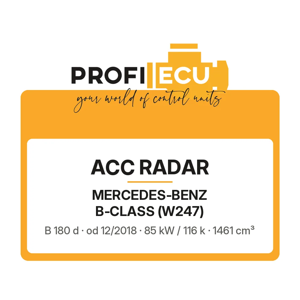 Etiketa ProfiECU: ACC Radar pro Mercedes-Benz B-CLASS B 180 d 85 kW