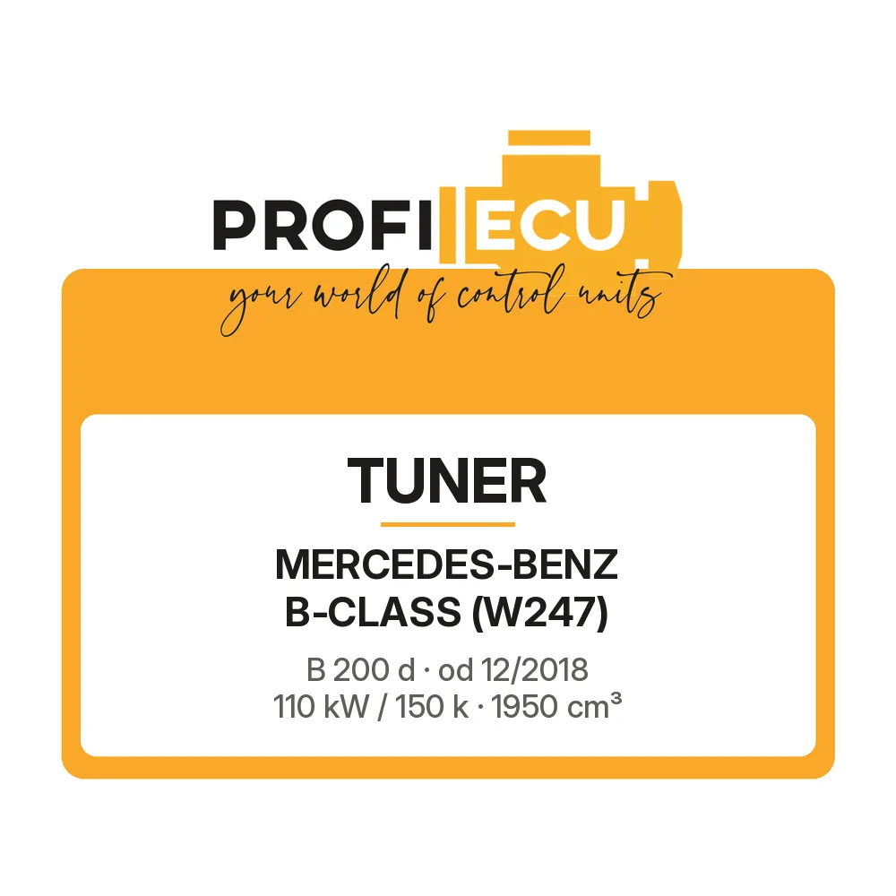 Etiketa ProfiECU: Tuner pro Mercedes-Benz B-CLASS B 200 d 110 kW