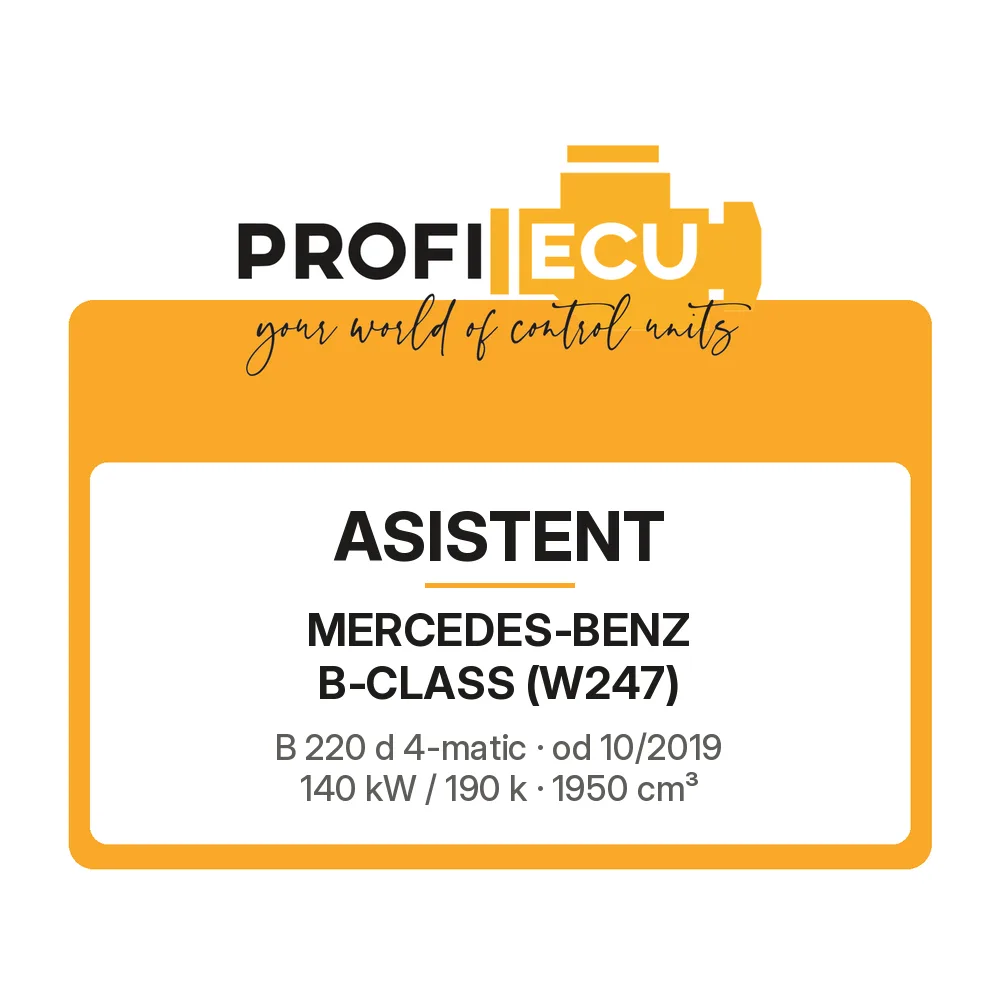 Etiketa ProfiECU: ASISTENT pro Mercedes-Benz B-CLASS B 220 d 4-matic 140 kW