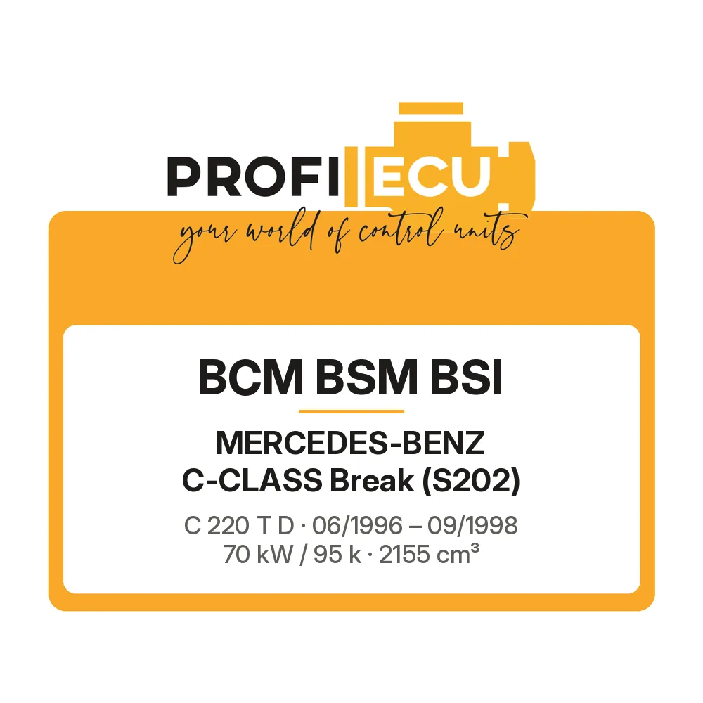 Etiketa ProfiECU: BCM BSM BSI pro Mercedes-Benz C-CLASS Break C 220 T D 70 kW