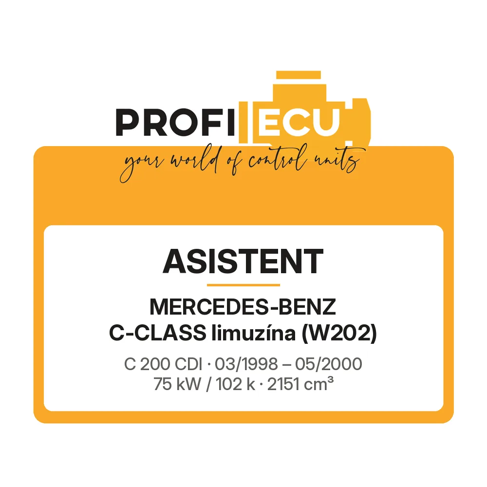 Etiketa ProfiECU: ASISTENT pro Mercedes-Benz C-CLASS limuzína C 200 CDI 75 kW