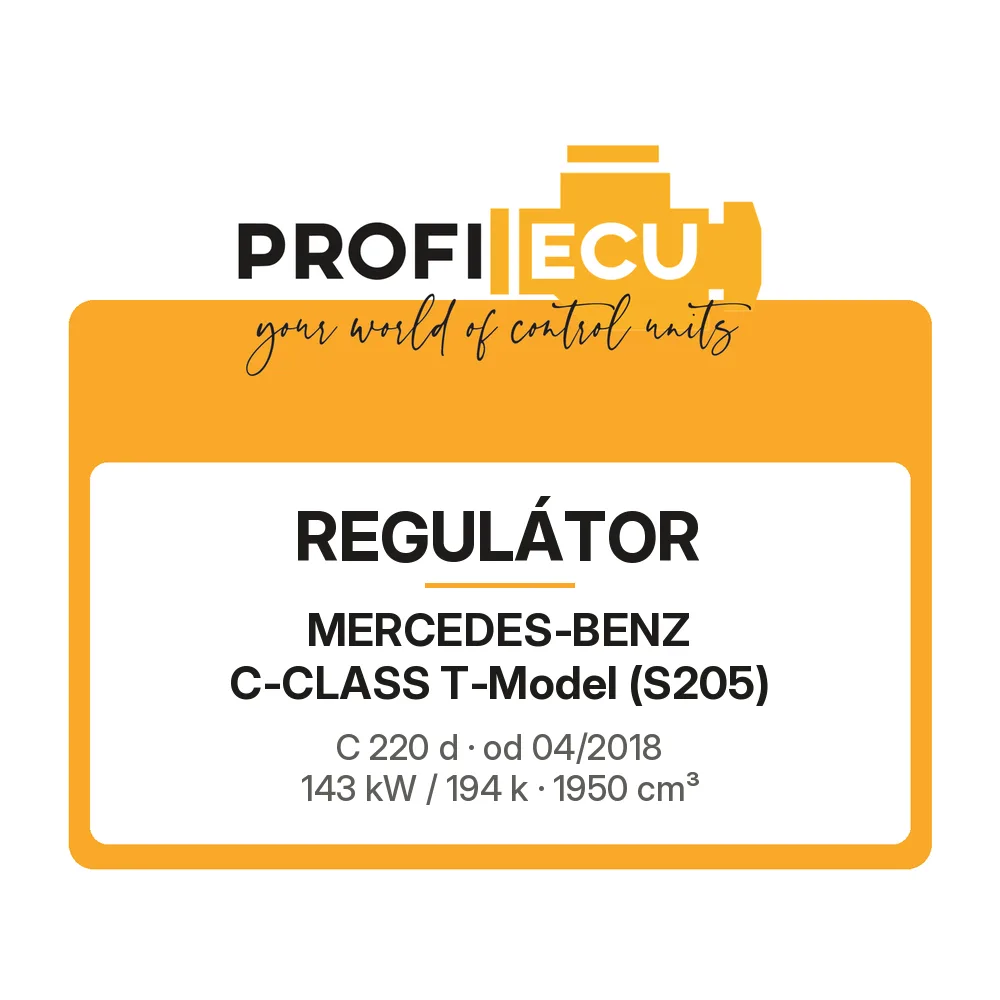Etiketa ProfiECU: Regulátor pro Mercedes-Benz C-CLASS T-Model C 220 d 143 kW