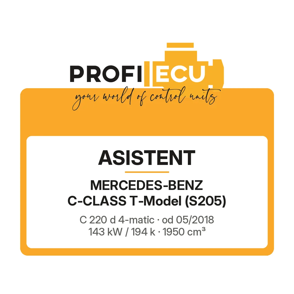 Etiketa ProfiECU: ASISTENT pro Mercedes-Benz C-CLASS T-Model C 220 d 4-matic 143 kW