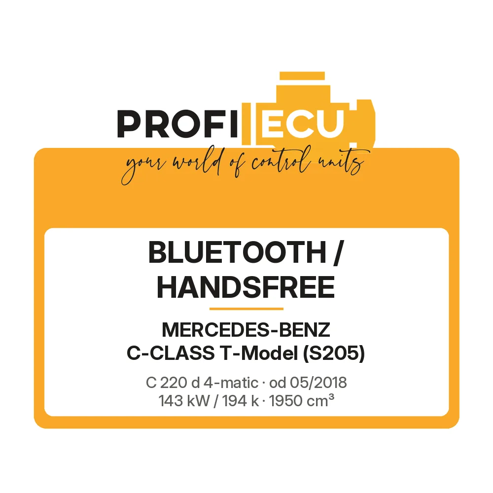 Etiketa ProfiECU: Bluetooth / Handsfree pro Mercedes-Benz C-CLASS T-Model C 220 d 4-matic 143 kW
