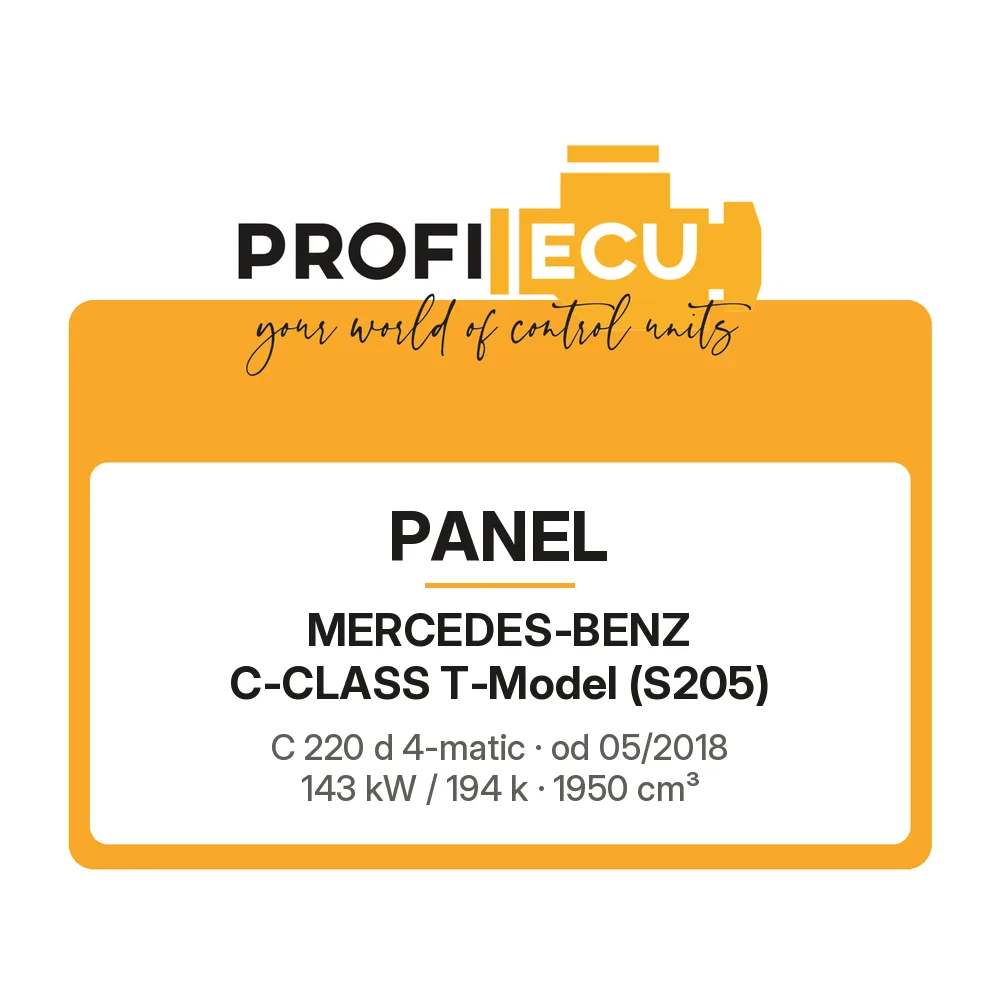 Etiketa ProfiECU: Panel pro Mercedes-Benz C-CLASS T-Model C 220 d 4-matic 143 kW