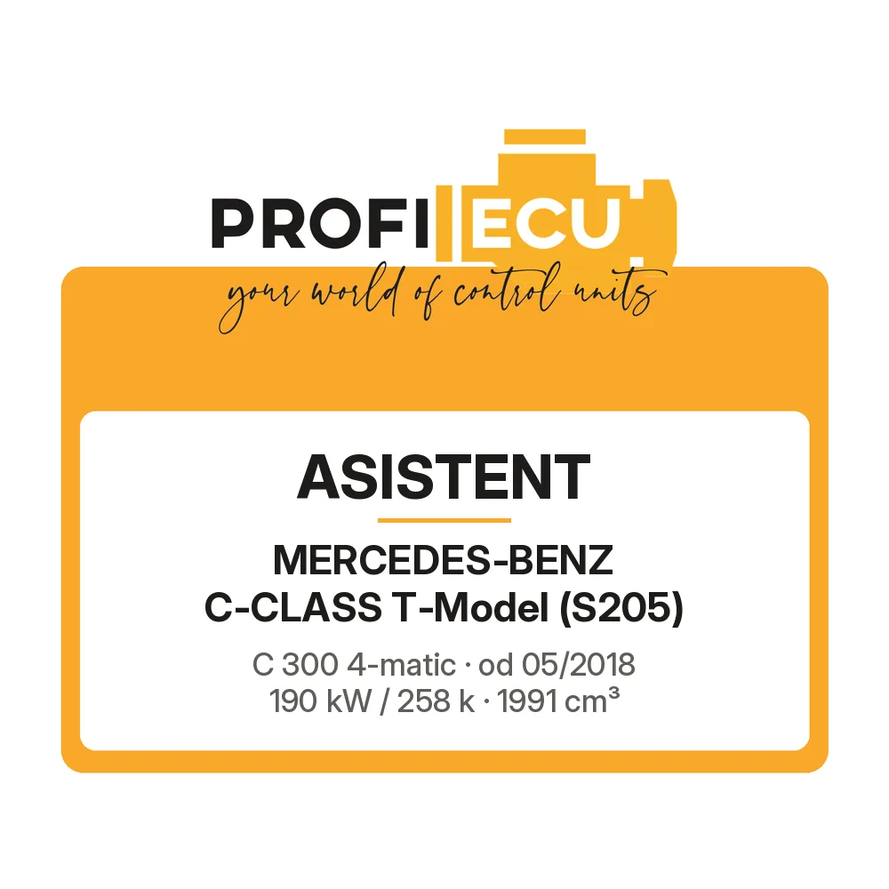 Etiketa ProfiECU: ASISTENT pro Mercedes-Benz C-CLASS T-Model C 300 4-matic 190 kW