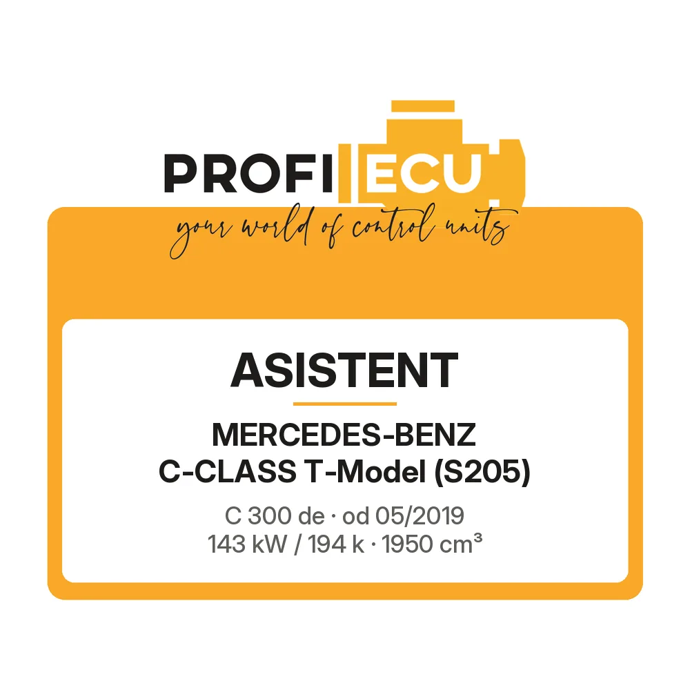 Etiketa ProfiECU: ASISTENT pro Mercedes-Benz C-CLASS T-Model C 300 de 143 kW