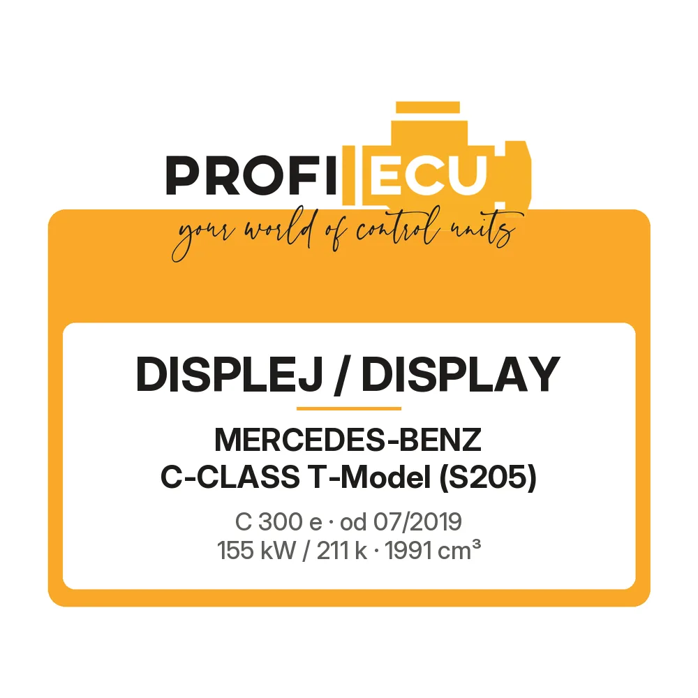 Etiketa ProfiECU: Displej / Display pro Mercedes-Benz C-CLASS T-Model C 300 e 155 kW