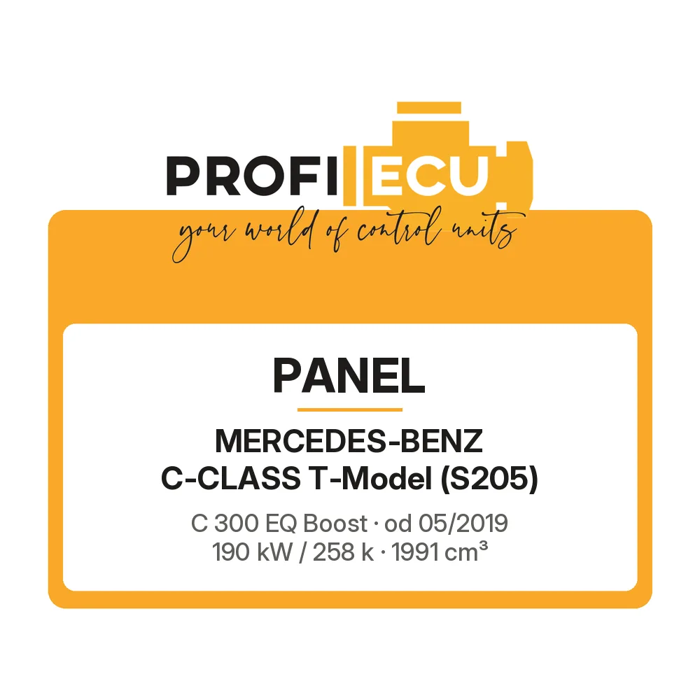 Etiketa ProfiECU: Panel pro Mercedes-Benz C-CLASS T-Model C 300 EQ Boost 190 kW