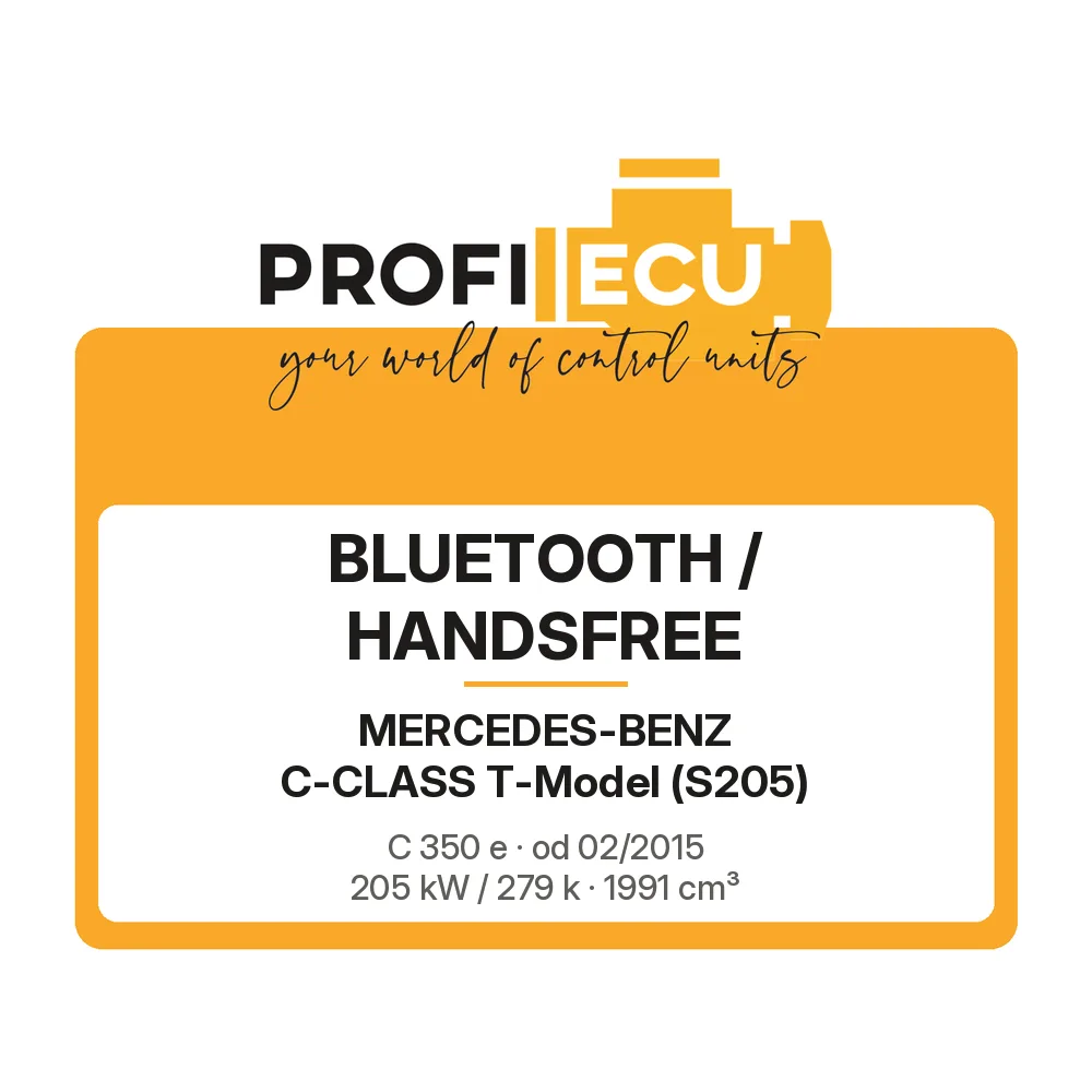 Etiketa ProfiECU: Bluetooth / Handsfree pro Mercedes-Benz C-CLASS T-Model C 350 e 205 kW