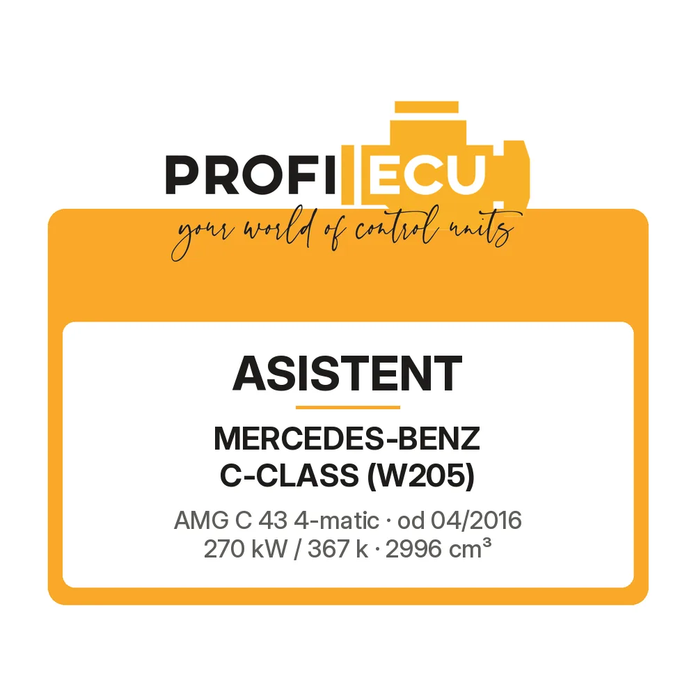 Etiketa ProfiECU: ASISTENT pro Mercedes-Benz C-CLASS AMG C 43 4-matic 270 kW
