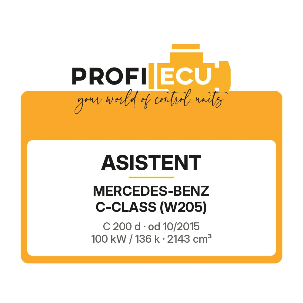 Etiketa ProfiECU: ASISTENT pro Mercedes-Benz C-CLASS C 200 d 100 kW