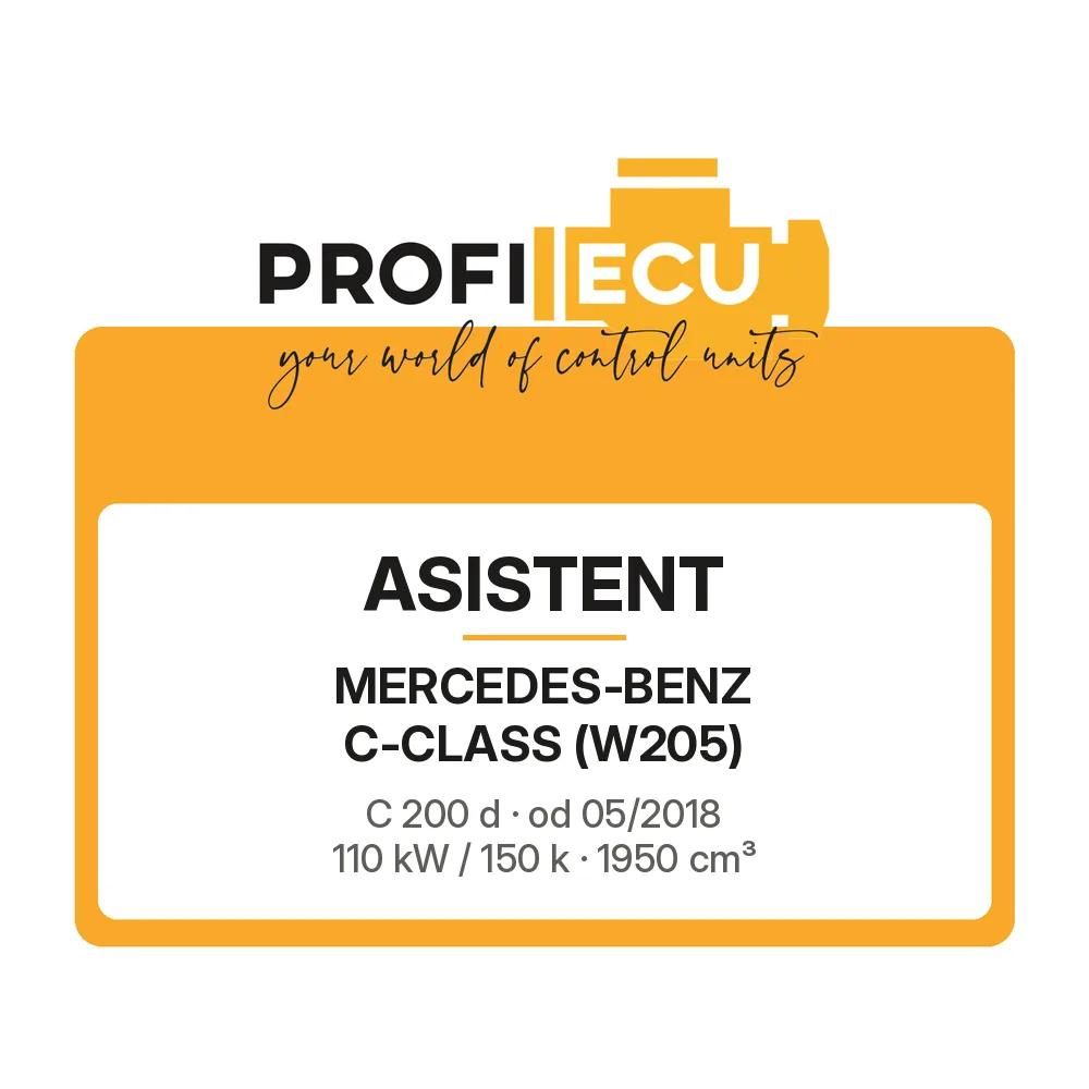Etiketa ProfiECU: ASISTENT pro Mercedes-Benz C-CLASS C 200 d 110 kW