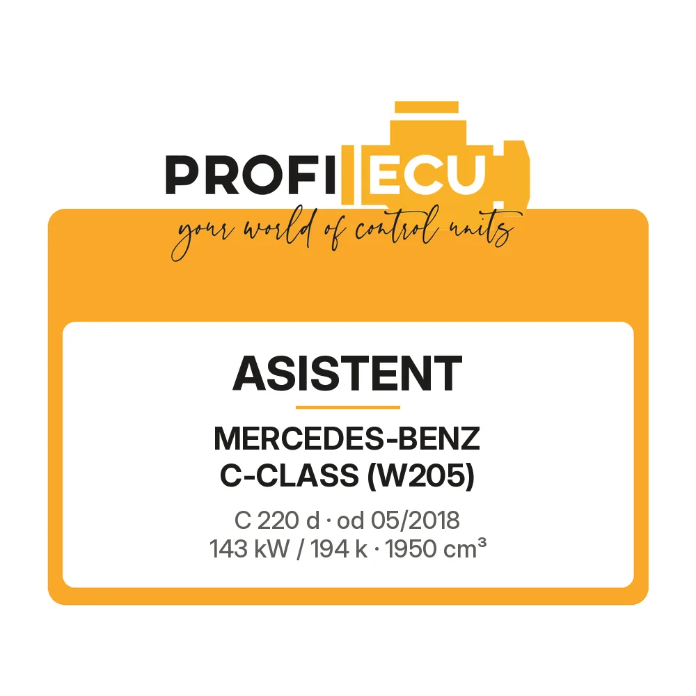 Etiketa ProfiECU: ASISTENT pro Mercedes-Benz C-CLASS C 220 d 143 kW