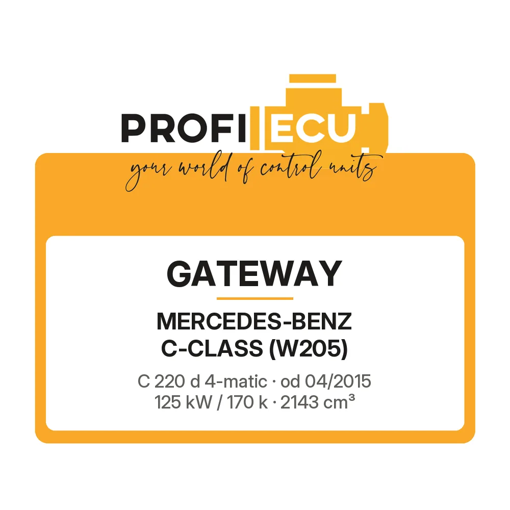 Etiketa ProfiECU: GATEWAY pro Mercedes-Benz C-CLASS C 220 d 4-matic 125 kW