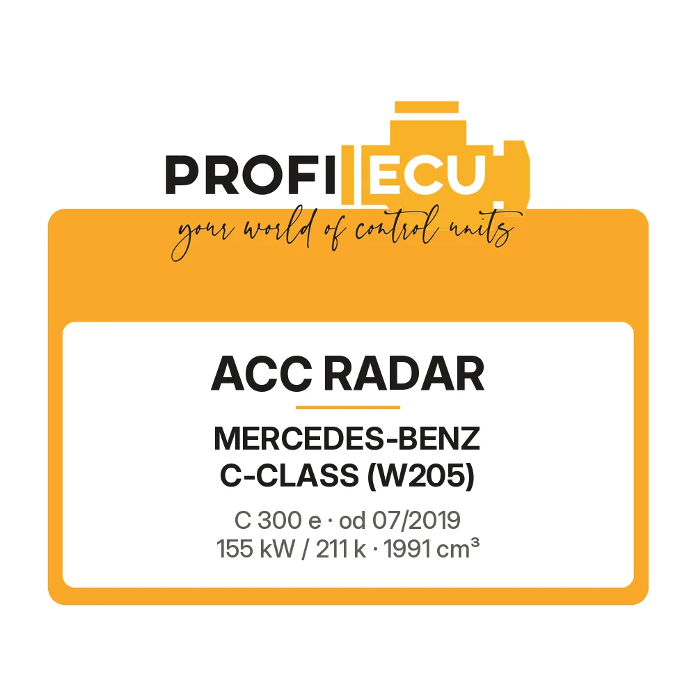 Etiketa ProfiECU: ACC Radar pro Mercedes-Benz C-CLASS C 300 e 155 kW