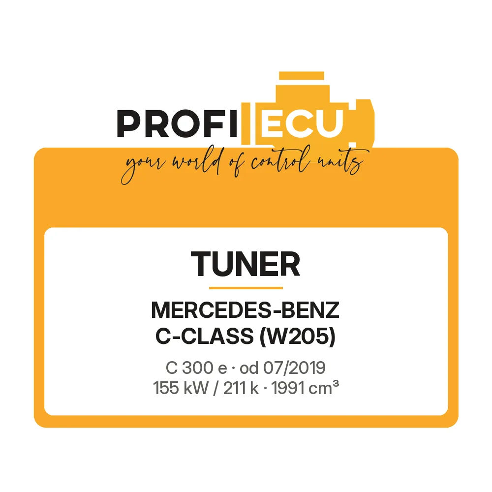 Etiketa ProfiECU: Tuner pro Mercedes-Benz C-CLASS C 300 e 155 kW