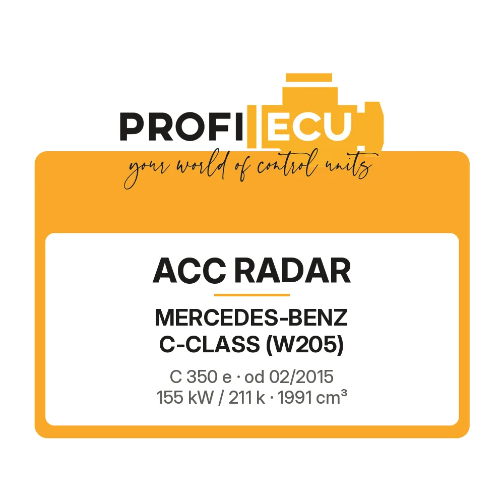 Etiketa ProfiECU: ACC Radar pro Mercedes-Benz C-CLASS C 350 e 155 kW