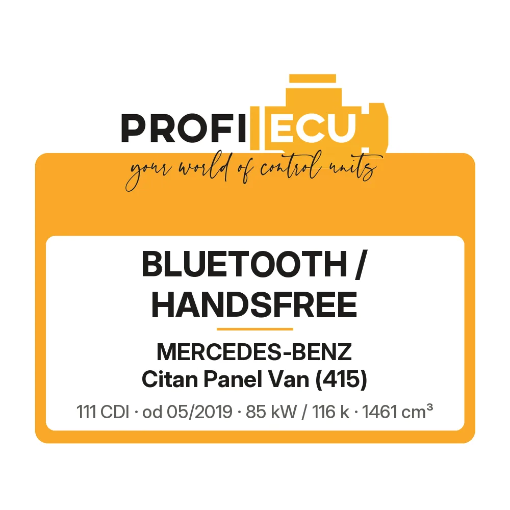 Etiketa ProfiECU: Bluetooth / Handsfree pro Mercedes-Benz Citan Panel Van 111 CDI 85 kW