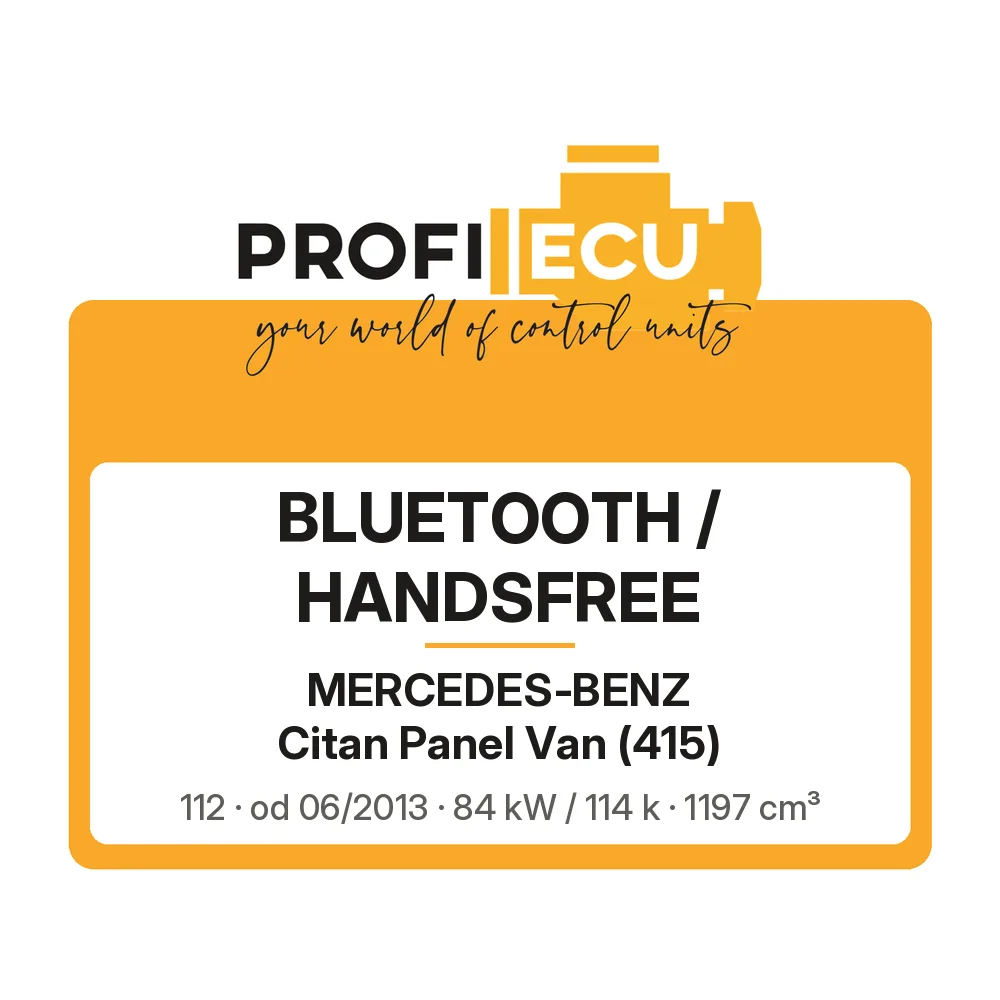 Etiketa ProfiECU: Bluetooth / Handsfree pro Mercedes-Benz Citan Panel Van 112 84 kW