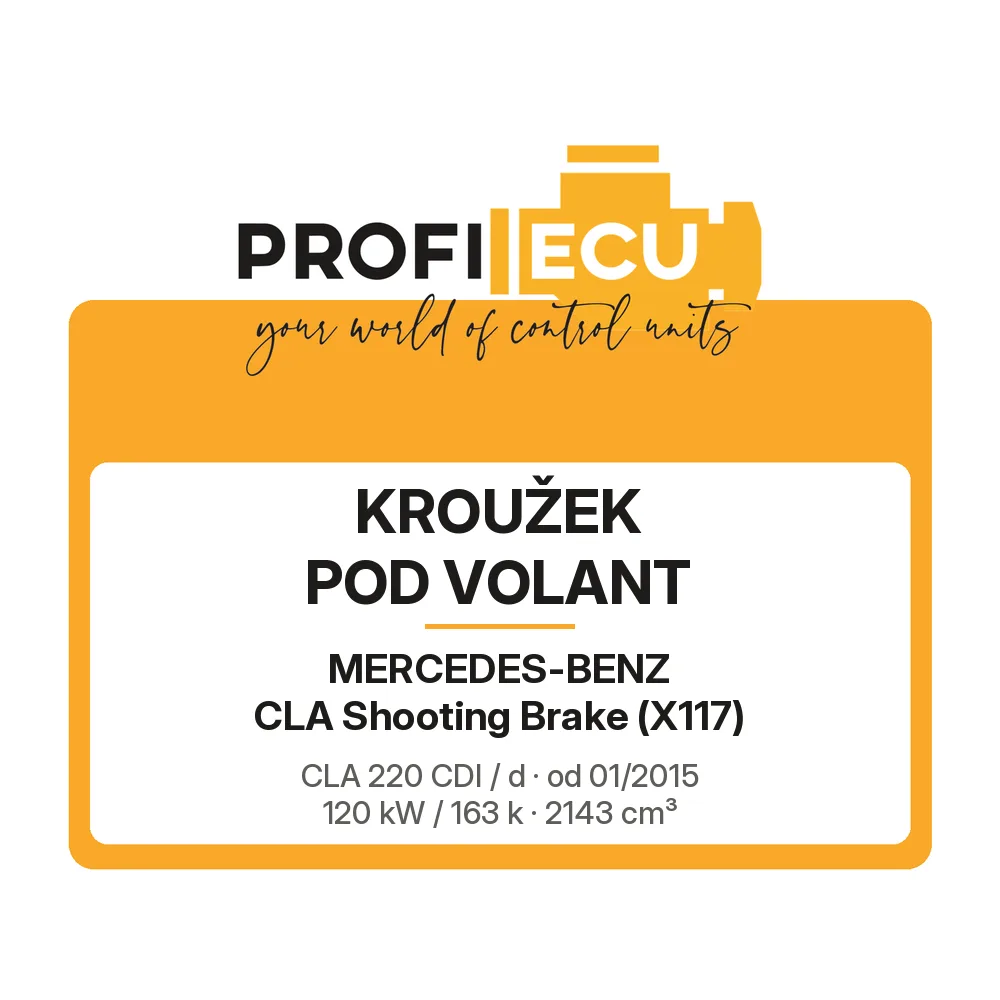 Etiketa ProfiECU: Kroužek pod volant pro Mercedes-Benz CLA Shooting Brake CLA 220 CDI / d 120 kW