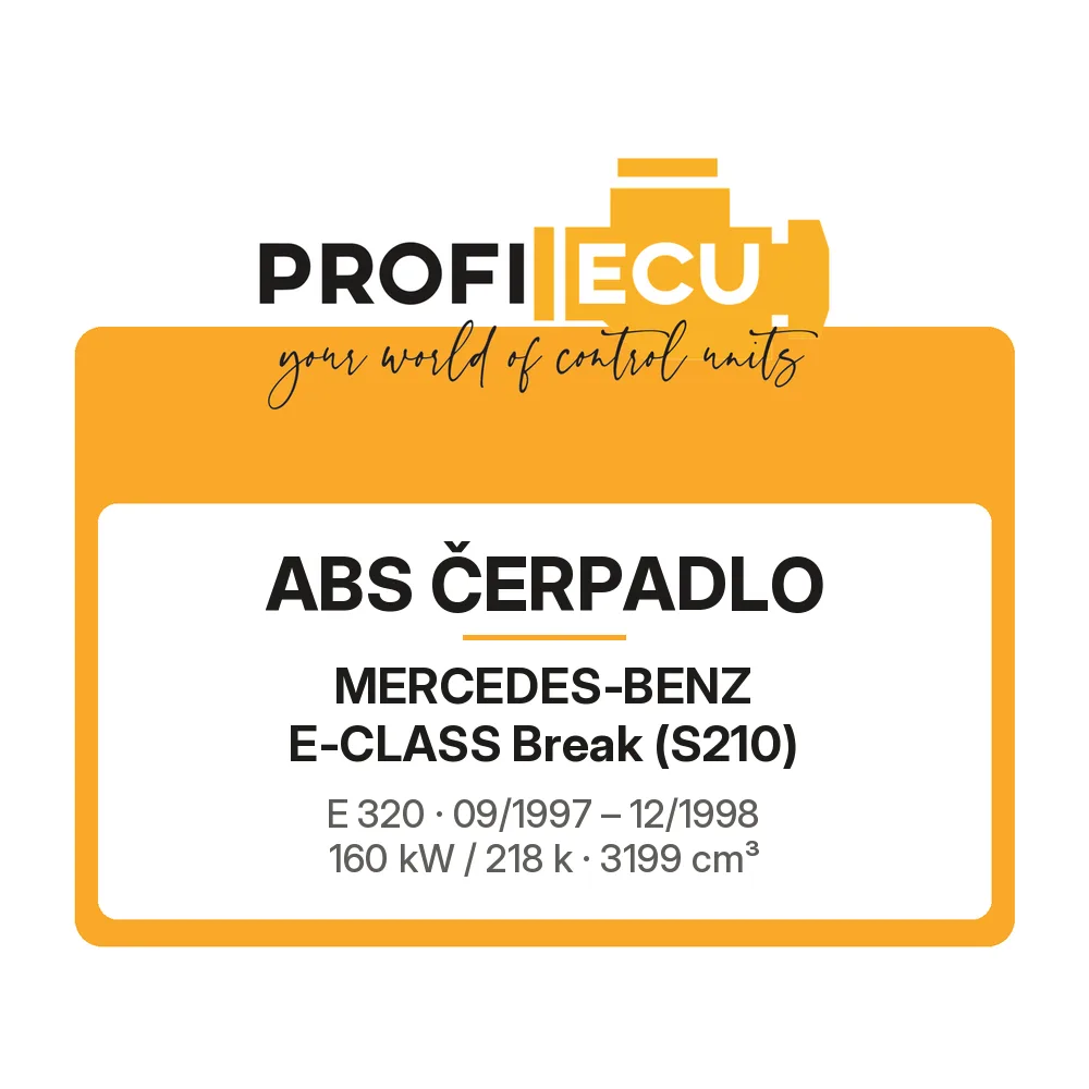 Etiketa ProfiECU: ABS čerpadlo pro Mercedes-Benz E-CLASS Break E 320 160 kW