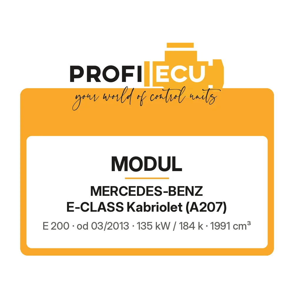 Etiketa ProfiECU: Modul pro Mercedes-Benz E-CLASS Kabriolet E 200 135 kW