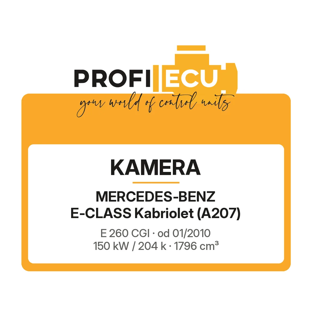 Etiketa ProfiECU: Kamera pro Mercedes-Benz E-CLASS Kabriolet E 260 CGI 150 kW