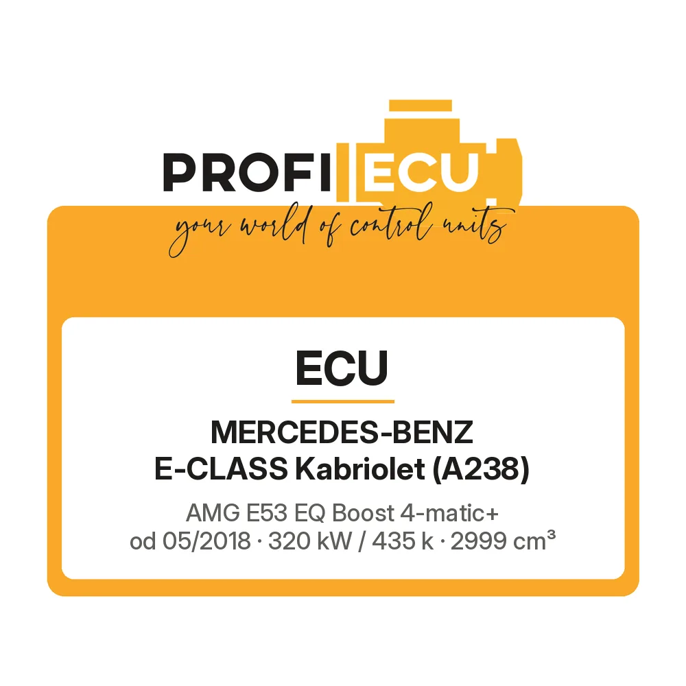 Etiketa ProfiECU: ECU pro Mercedes-Benz E-CLASS Kabriolet AMG E53 EQ Boost 4-matic+ 320 kW