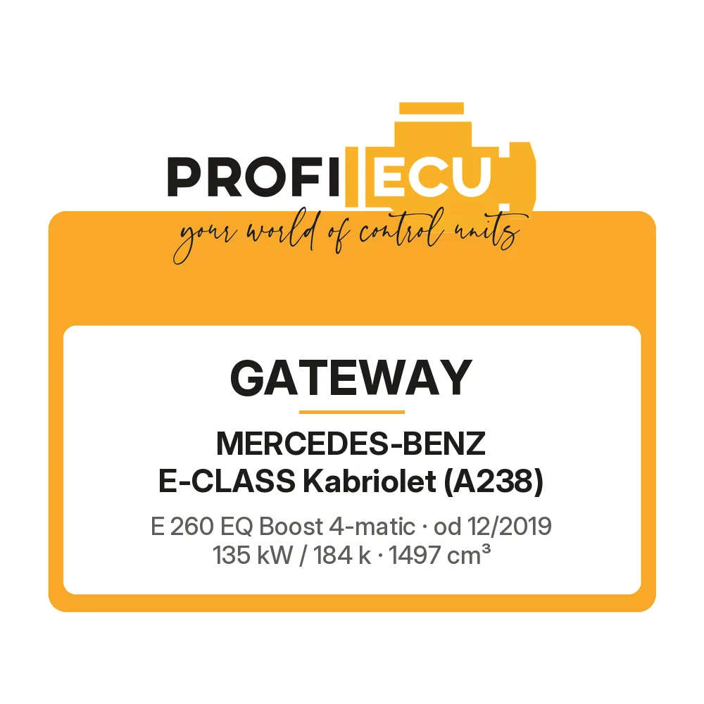 Etiketa ProfiECU: GATEWAY pro Mercedes-Benz E-CLASS Kabriolet E 260 EQ Boost 4-matic 135 kW