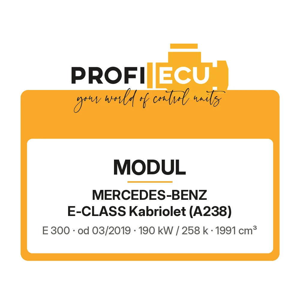 Etiketa ProfiECU: Modul pro Mercedes-Benz E-CLASS Kabriolet E 300 190 kW
