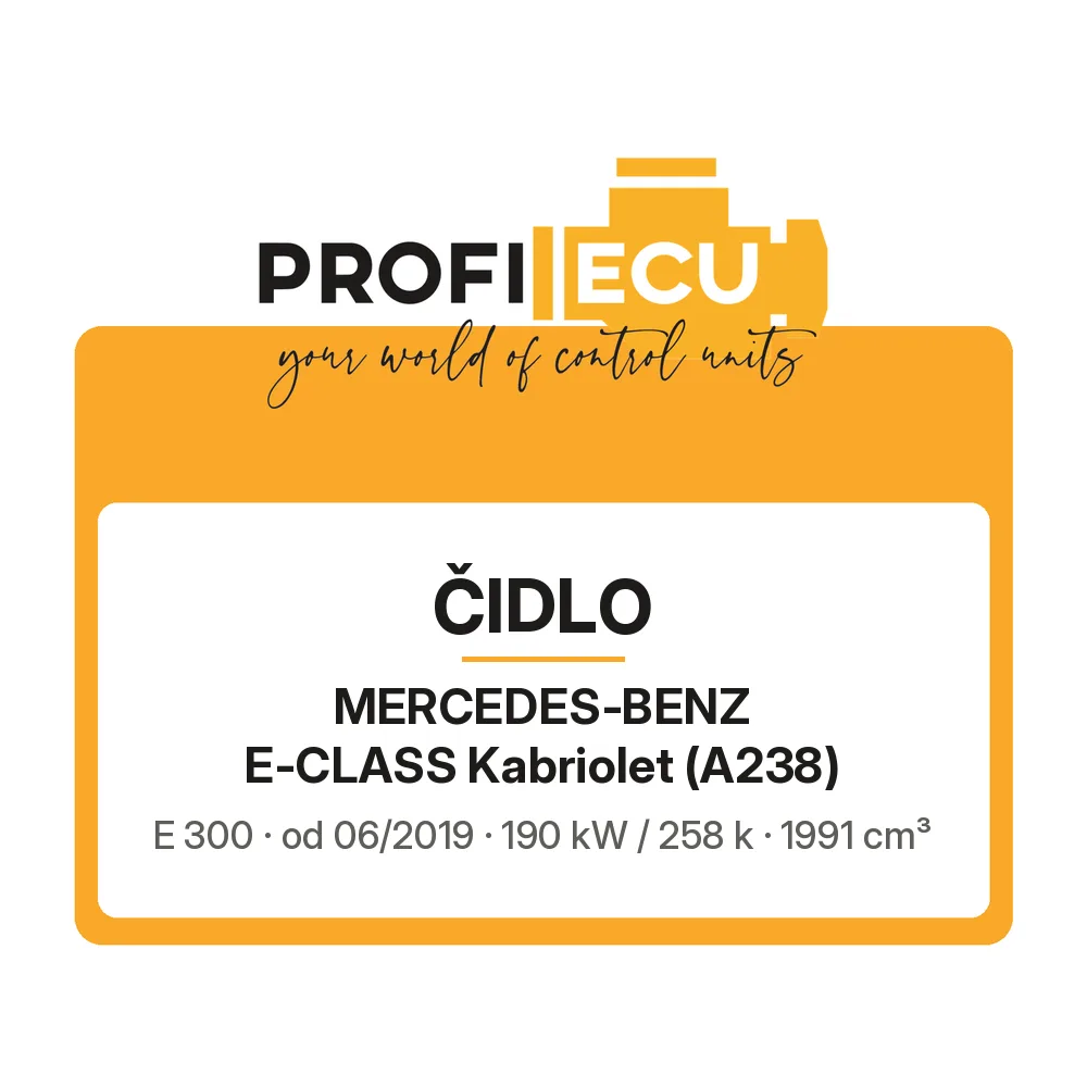 Etiketa ProfiECU: Čidlo pro Mercedes-Benz E-CLASS Kabriolet E 300 190 kW